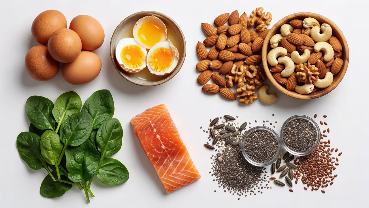 Foods rich in vitamins and minerals that support hair growth
