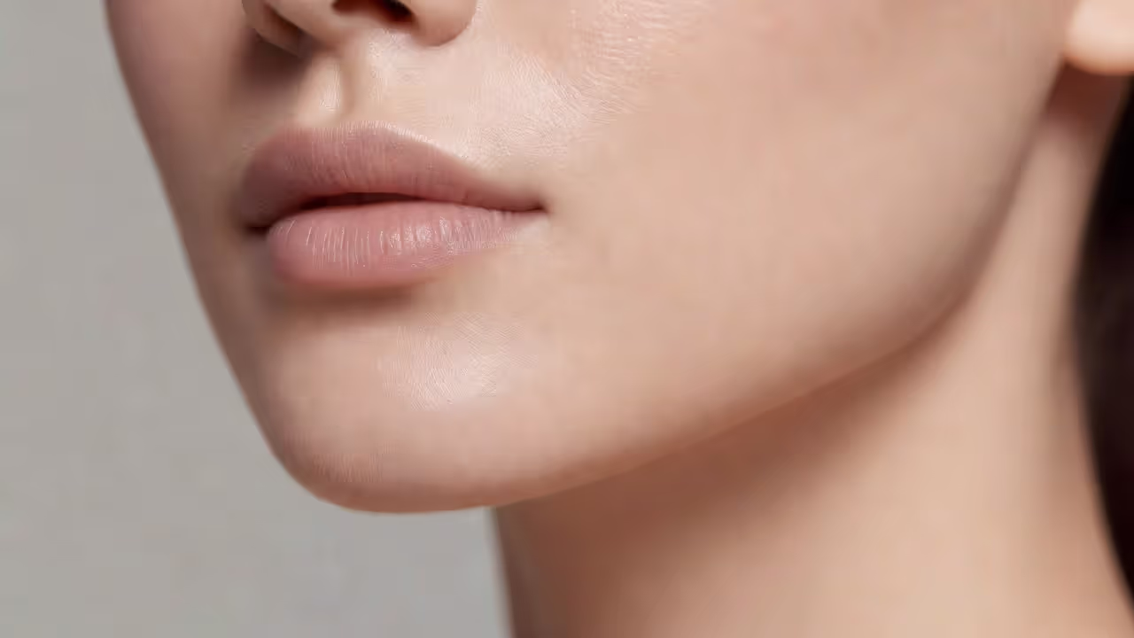 Smooth chin result after chin Botox treatment